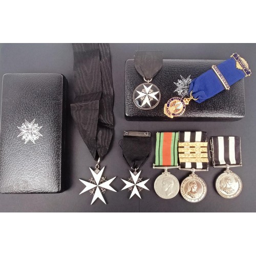 290 - The group of medals and orders awarded to 6631/H Cdt Supt S A Snook, including orders of St John of ... 