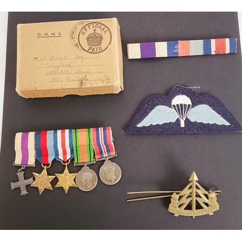 293 - A group of five medals, awarded to Lt W Flint 61st Recce Rgt RAC, comprising a Military Cross (MC), ... 