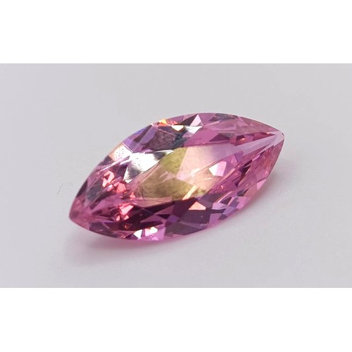 1664 - A lab grown pink sapphire, 2.3 g