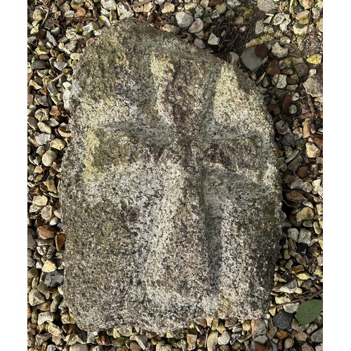 1433 - A granite stone, carved with a cross