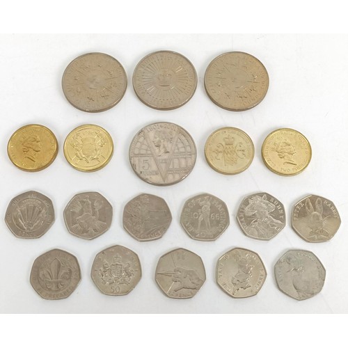 328 - Assorted modern commemorative GB coins...