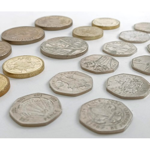 328 - Assorted modern commemorative GB coins...