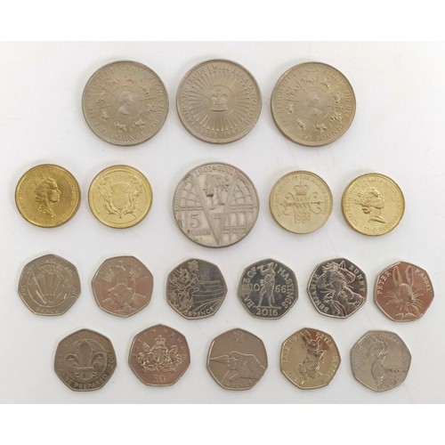 328 - Assorted modern commemorative GB coins...