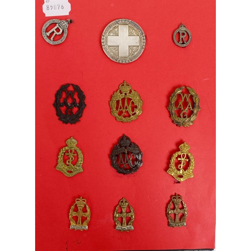 429 - A group of assorted military badges, including RAVC, AVC, RAMC, and others Provenance: A Collection ... 