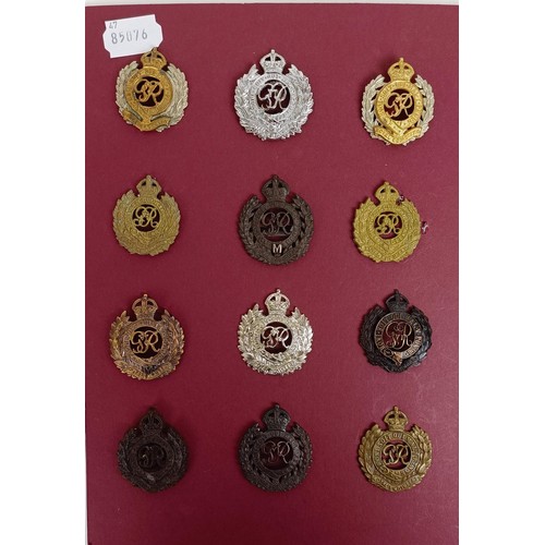 434 - A group of Royal Engineers cap and other badges Provenance: A Collection of Military Badges from a W... 