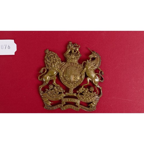 446 - A Victorian Militia Royal Engineers helmet plate badge Provenance: A Collection of Military Badges f... 