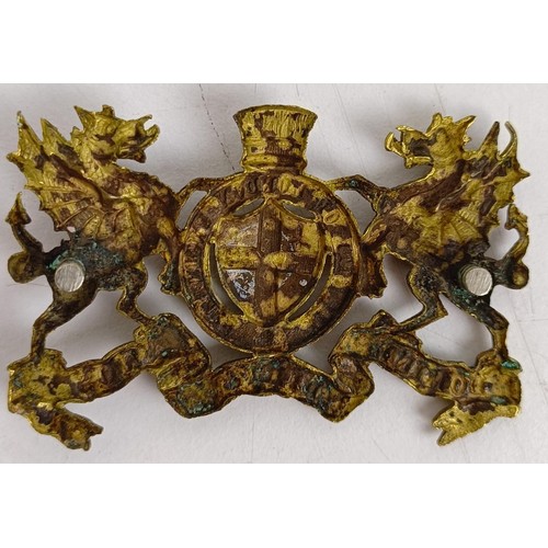 478 - A 1st City of London Engineers pouch badge Provenance: A Collection of Military Badges from a West C... 