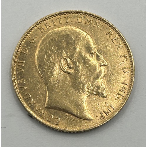 313 - An Edward VII sovereign, 1909