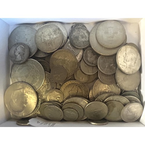 325 - Two American dollars, 1921 and 1922, and other assorted American coins...