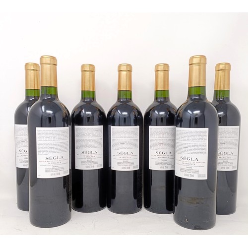 2076 - Seven bottles of Segla, Margaux, 2009 (7)Provenance: From a West Country House, stored in a temperat... 