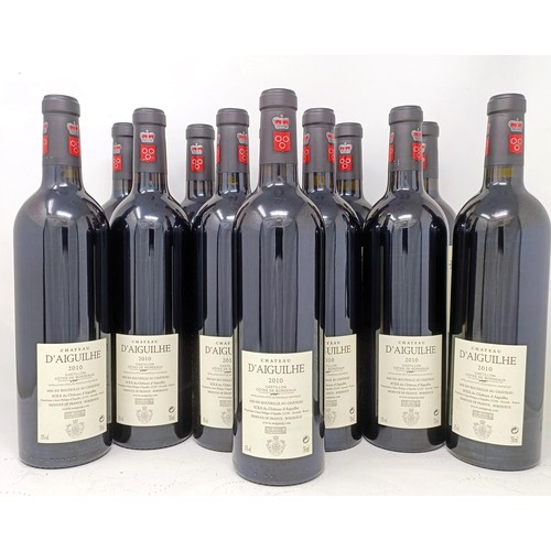 2099 - Twelve bottles of Chateau D'Aiguilhe, Cotes de Castillon, Comtes von Neipperg, 2010 (12)Provenance: ... 