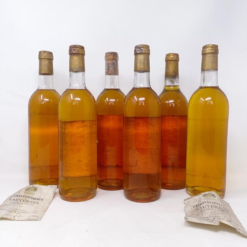 2135 - Six bottles of Christopher's Sauternes (6)Provenance: From a West Country House, stored in a tempera... 