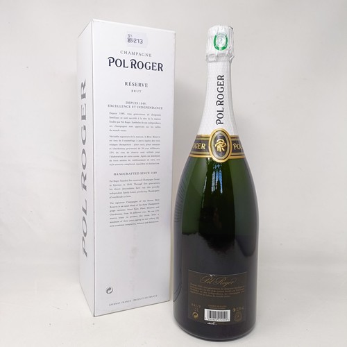 2121 - A magnum of Pol Roger champagne, Reserve Brut, white labelProvenance: From a West Country House, sto... 