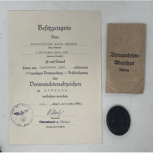 414 - The group of German medals, certificates, documents, passport and other items, belonging to Unteroff... 