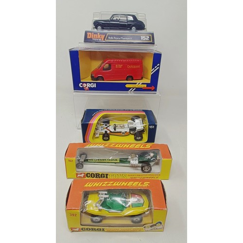 947 - Corgi Toys racing cars, No 158, No 150, No 385, No 159, No 329, No 152, No 151, No 156, No 154, No 1... 