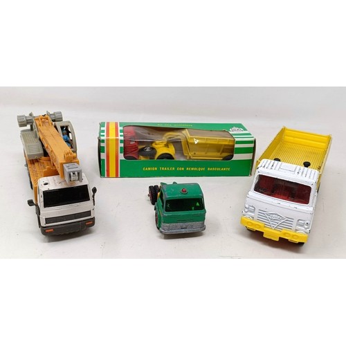 969 - Assorted play worn model trucks and other vehicles (box)