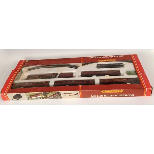 974 - A Hornby OO gauge Duchess Mail Train Set, and assorted OO gauge items (2 boxes)