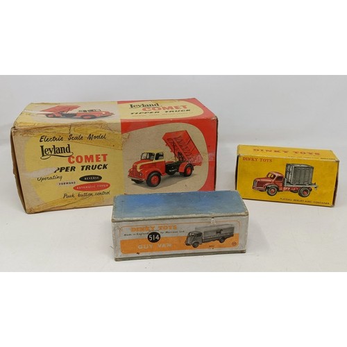 968 - A Dinky Toys Guy Van, with Spratts livery, boxed, a Dinky Toys box only No 34B, a Comet Super Truck ... 