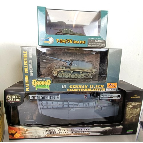 989 - A Unimax model of a troop carrier, and assorted other military models, all boxed (box)