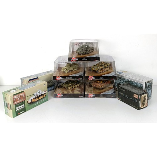 993 - Corgi models of tanks, No CC60203, CC51708, CC60502, US51601, CC60101, and three others, all boxed (... 