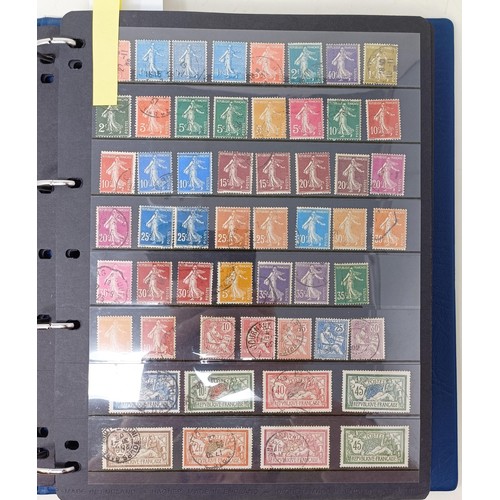 768 - France used collection, in a Leuchtturm album, 1849-1971 with a few ommissions, and a Hagner stockbo... 