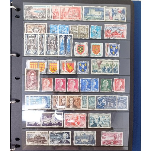 768 - France used collection, in a Leuchtturm album, 1849-1971 with a few ommissions, and a Hagner stockbo... 