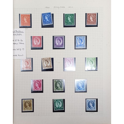 677 - A general selection of GB stamps, mint and used, including many watermark variations