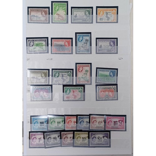 682 - A group of Nyasaland mint and used stamps, with sets