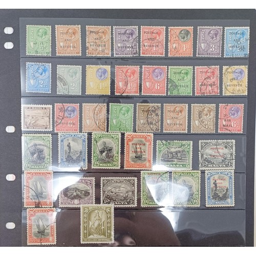 685 - A group of Malta stamps, mint and new sets, some unmounted, including a 3d reversed overprint