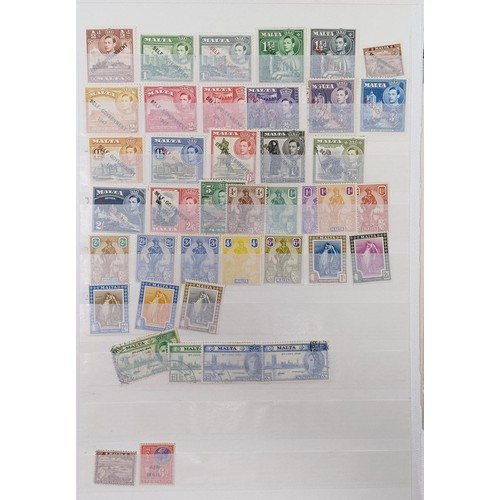 685 - A group of Malta stamps, mint and new sets, some unmounted, including a 3d reversed overprint