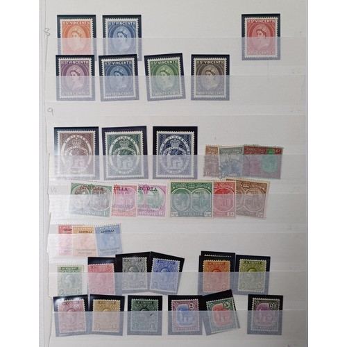 663 - A group of St Vincent stamps, with sets, many unmounted