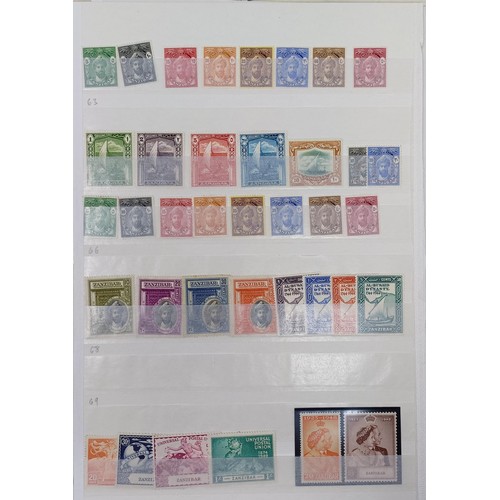 671 - A group of Sarawak and Zanzibar stamps, mint and used, including sets