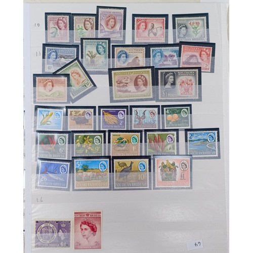 672 - A group of Northern and Southern Rhodesia stamps, mint and used, including sets