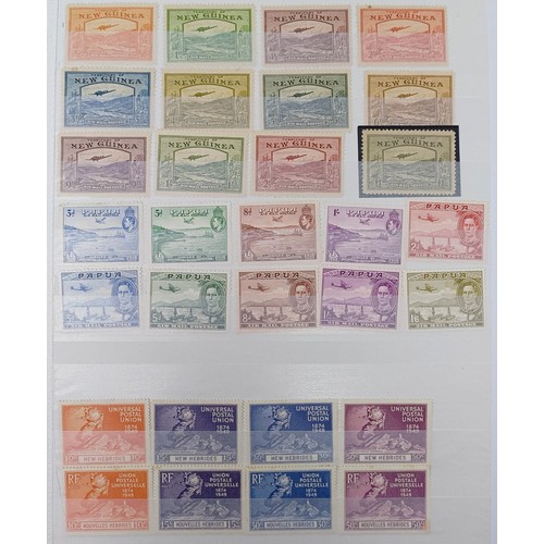 673 - A group of Polynesia stamps, including mint sets and used, on cards