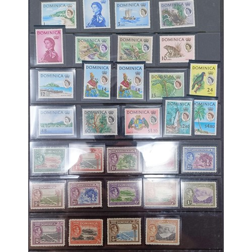 631 - A group of Dominica stamps, including sets, many unmounted