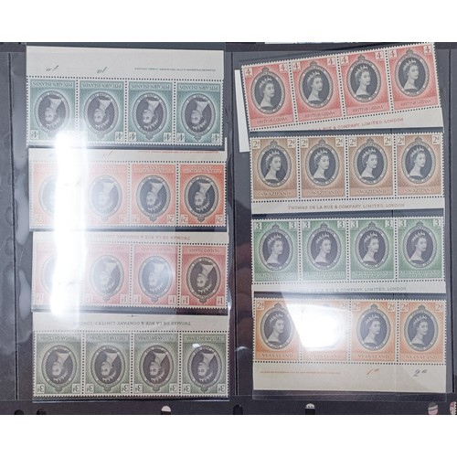 634 - A group of Elizabeth II Coronation mint stamps, including blocks