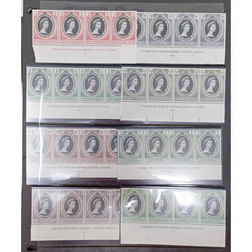 634 - A group of Elizabeth II Coronation mint stamps, including blocks