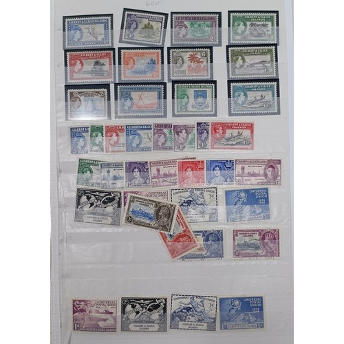 643 - A group of Gilbert & Ellis Island and Pitcairn Island stamps, mint and used including sets