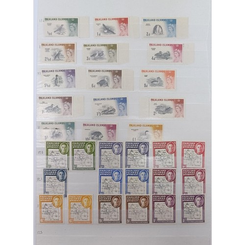 644 - A group of Falkland Island stamps, mint and used including sets and blocks