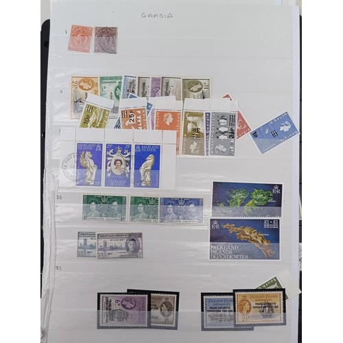 644 - A group of Falkland Island stamps, mint and used including sets and blocks