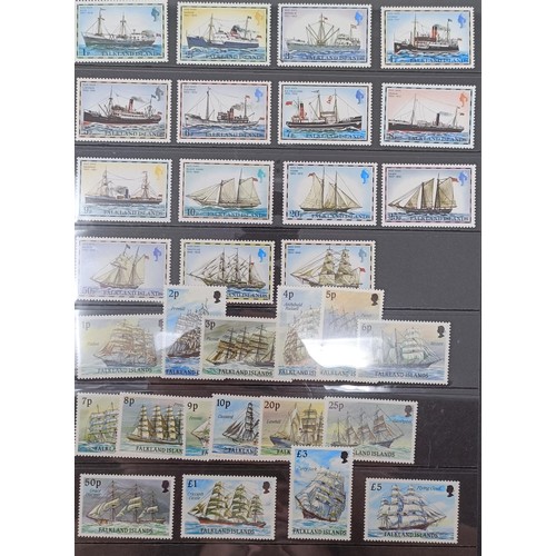 644 - A group of Falkland Island stamps, mint and used including sets and blocks