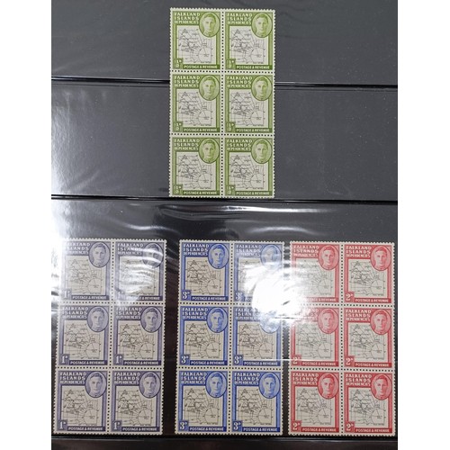 644 - A group of Falkland Island stamps, mint and used including sets and blocks