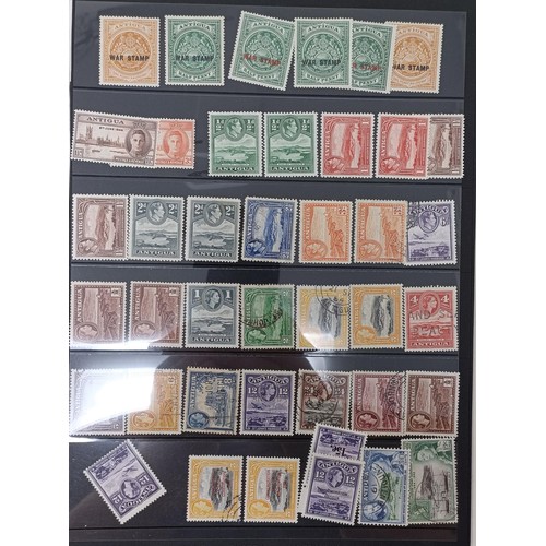 645 - A group of Antigua stamps, mint and used, including sets and blocks