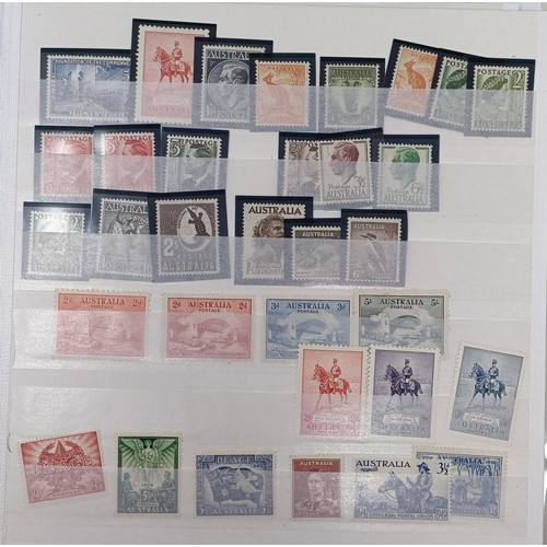 647 - A group of Australia stamps, including Tasmania, mint sets, some unmounted