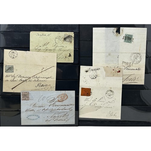 757 - Italy- Papal States- Selection of 20 letters franked with a variety of values, chiefly good to fine ... 