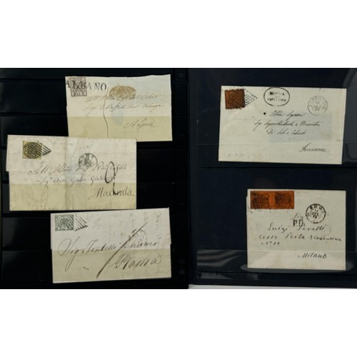 757 - Italy- Papal States- Selection of 20 letters franked with a variety of values, chiefly good to fine ... 