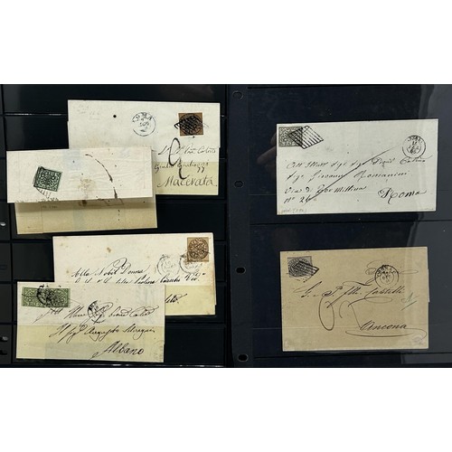 757 - Italy- Papal States- Selection of 20 letters franked with a variety of values, chiefly good to fine ... 