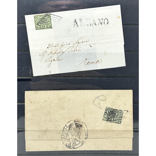 757 - Italy- Papal States- Selection of 20 letters franked with a variety of values, chiefly good to fine ... 