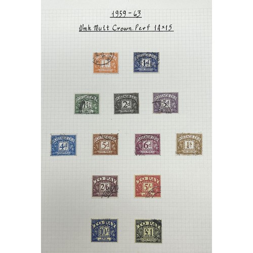 798 - A group of early GB postage due stamps, Edward VII to Elizabeth II, includes watermark variation...