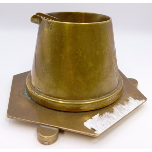 592 - A novelty trench art ashtray, 10 cm wide